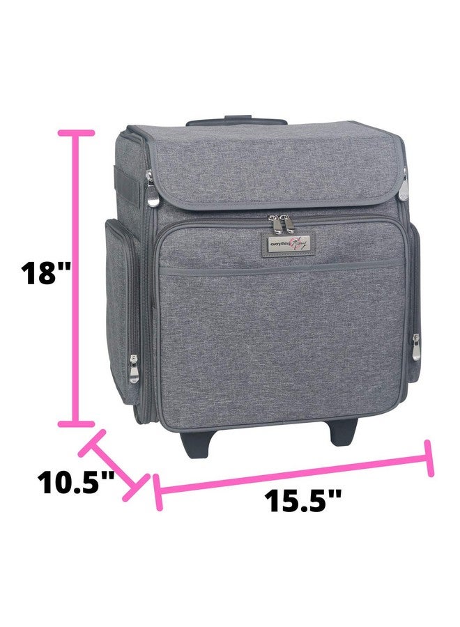 everything Mary Rolling Craft Bag Heather Papercraft Tote With Wheels For Scrapbook & Art Storage Organizer Case For Iris Boxes Supplies And Accessories For Teachers & Medical - Image 5