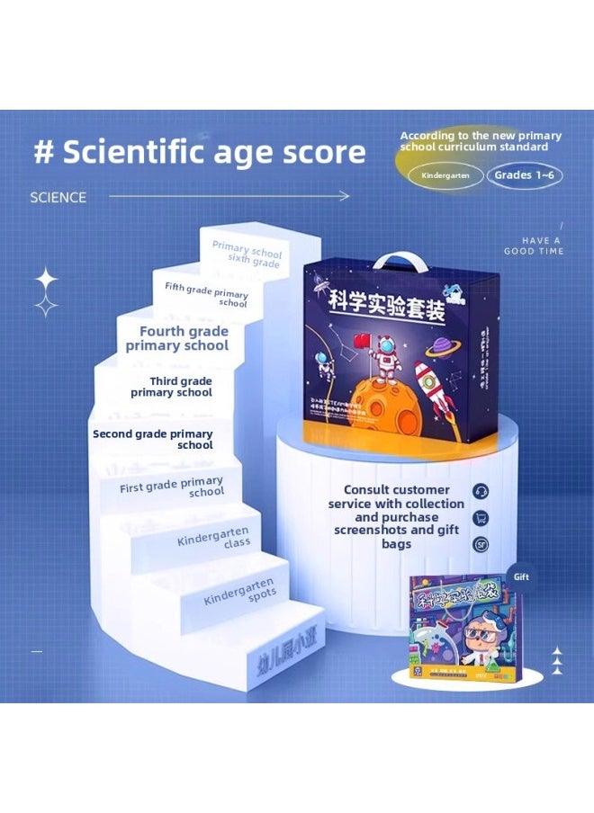 Children's Science Experiment Suit Primary School Students' Educational Toys Kindergarten DIY Handmade Science And Technology Small Production Material Package-Color:[10-piece Set Of Sea, Land And Air Experiments] Free Paint Tool Kit Ppt Teaching