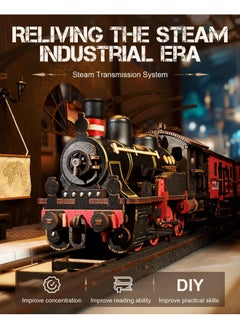 Robotime 3D Puzzles For Adults Wooden Puzzle Diy Model Steampunk Train Kit To Build Wood Craft Kit Toy Hobby Gift Home Decor (Steam Journey)  - Image 2