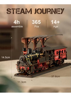 Robotime 3D Puzzles For Adults Wooden Puzzle Diy Model Steampunk Train Kit To Build Wood Craft Kit Toy Hobby Gift Home Decor (Steam Journey)  - Image 3