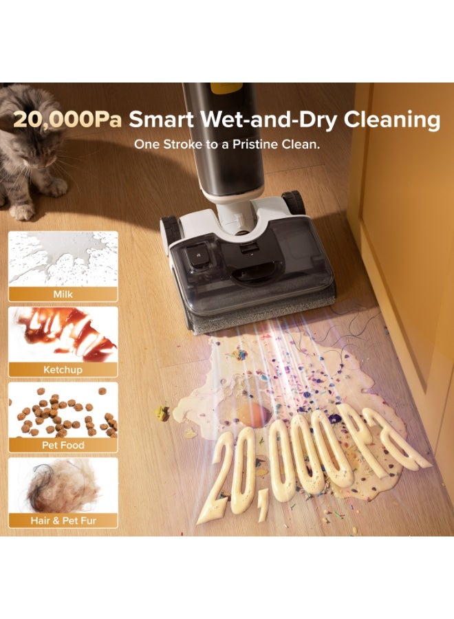 Roborock F25 RT Gen 2 Vacuum Mop, Wet Dry Cordless Vacuum Cleaner with Upgraded Larger Wheels, 20000Pa Floor Cleaner Machine for Hard Floor, Edge to Edge Self Cleaning Electric Mop with 180° Lie-Flat - Image 4