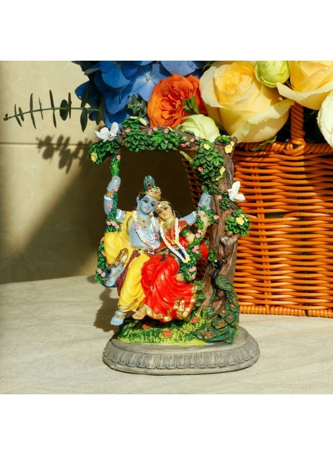 alikiki Radha Krishna Idol Statue - Hindu God Statue India Murti Item Home Office Temple Mandir Shrine Altar Pooja Decor Wedding Diwali Puja Gifts for Indian Friends Relative - Image 5