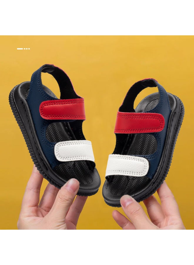 Children's Sandals Baby Men's  New Summer Soft Sole Non-slip Children's Leather Baby Baby Sandals Women