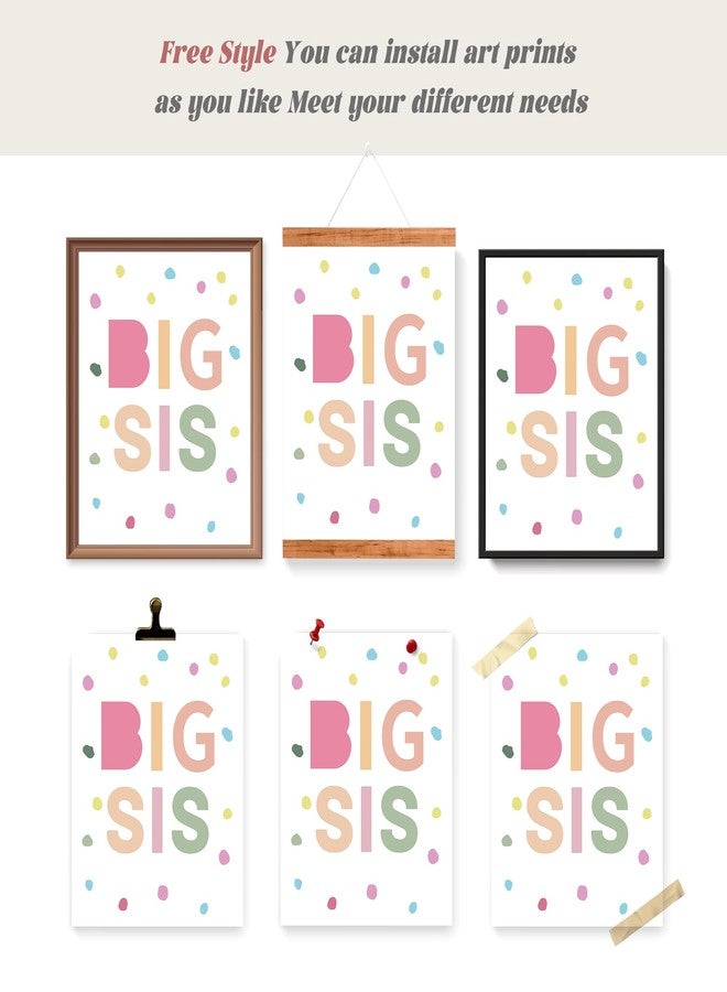 LARTSFRO Brother and Sister Make The Best Friends Wall Art Decor Posters, Baby Boys Gril Nursery Room Playroom Bedroom Bathroom Wall Art Decor, Inspirational Decor for Big Sister Little Brother Nursery Toddler Baby, Gifts for Kids 10x8 Inch Set of 4 Pcs (UNFRAMED) - Image 4