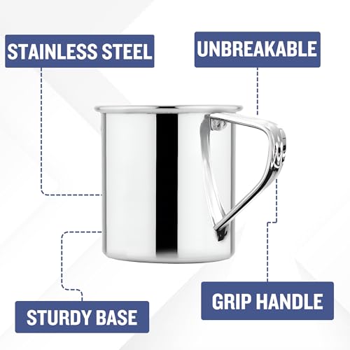 Prabha Stainless Steel Water Mug - 900 mL Multipurpose Mug for Milk, Hiking, and Camping - Image 2