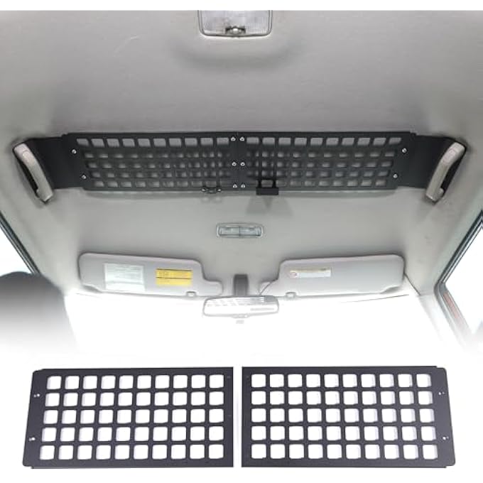 rayihni Car Front Roof Hanging Bag Rack Trim Compatible with Toyot@ FJ Cruiser 2007-2021,Inner Roof Panel Hanging Organizer Mount Holder,Cargo Hard Top Molle Panel-5PCS - Image 1