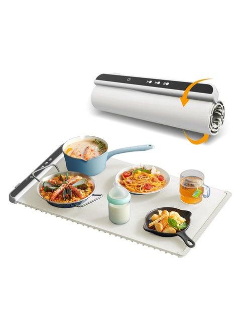 Food Warming Mat for Buffet Adjustable Temperature Auto Shut-Off Full Surface Heating to Keep Food Warm Easy to Use Clean and Store Electric Warming Tray for Buffets Party Gathering Daily Use