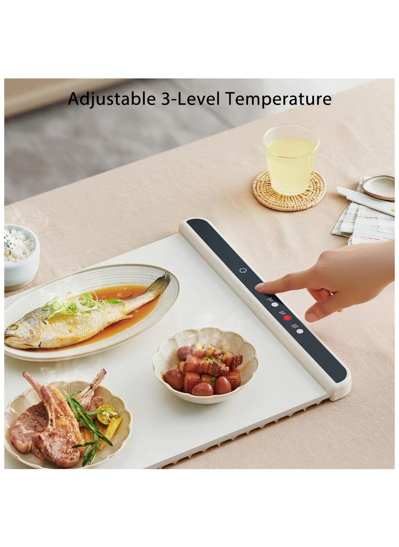 General - Food Warming Mat for Buffet Adjustable Temperature Auto Shut-Off Full Surface Heating to Keep Food Warm Easy to Use Clean and Store Electric Warming Tray for Buffets Party Gathering Daily Use - Image 1