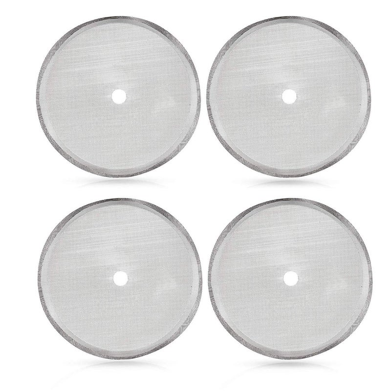 Secura French Press Replacement Screens Stainless Steel Reusable Mesh Filter for 50 Ounce 15 Liter 12 Cup Coffee Press 4 Pack
