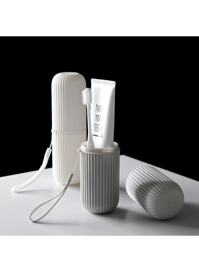 2pcs Travel Toothbrush Holder - Portable Case for Toothbrush & Toothpaste, Ideal for Travel & Camping - Image 1