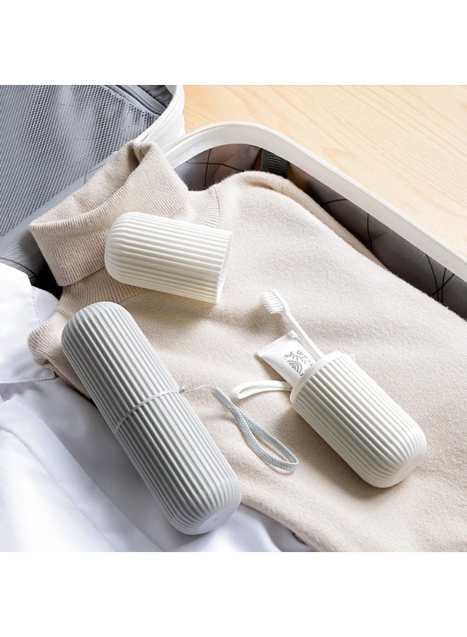 2pcs Travel Toothbrush Holder - Portable Case for Toothbrush & Toothpaste, Ideal for Travel & Camping - Image 2