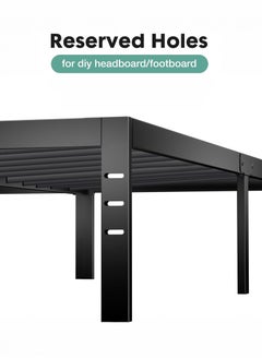 Yanara 180x200 cm Metal Platform Family Bed Frame with Storage Space, 35 cm Height, Heavy Duty Steel Support, Easy Assembly, No Box Spring Needed  - Image 5