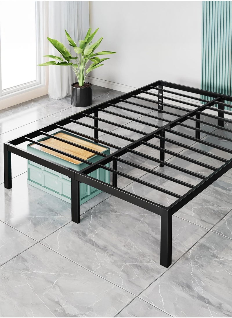 Yanara - 180x200 cm Metal Platform Family Bed Frame with Storage Space, 35 cm Height, Heavy Duty Steel Support, Easy Assembly, No Box Spring Needed - Image 1