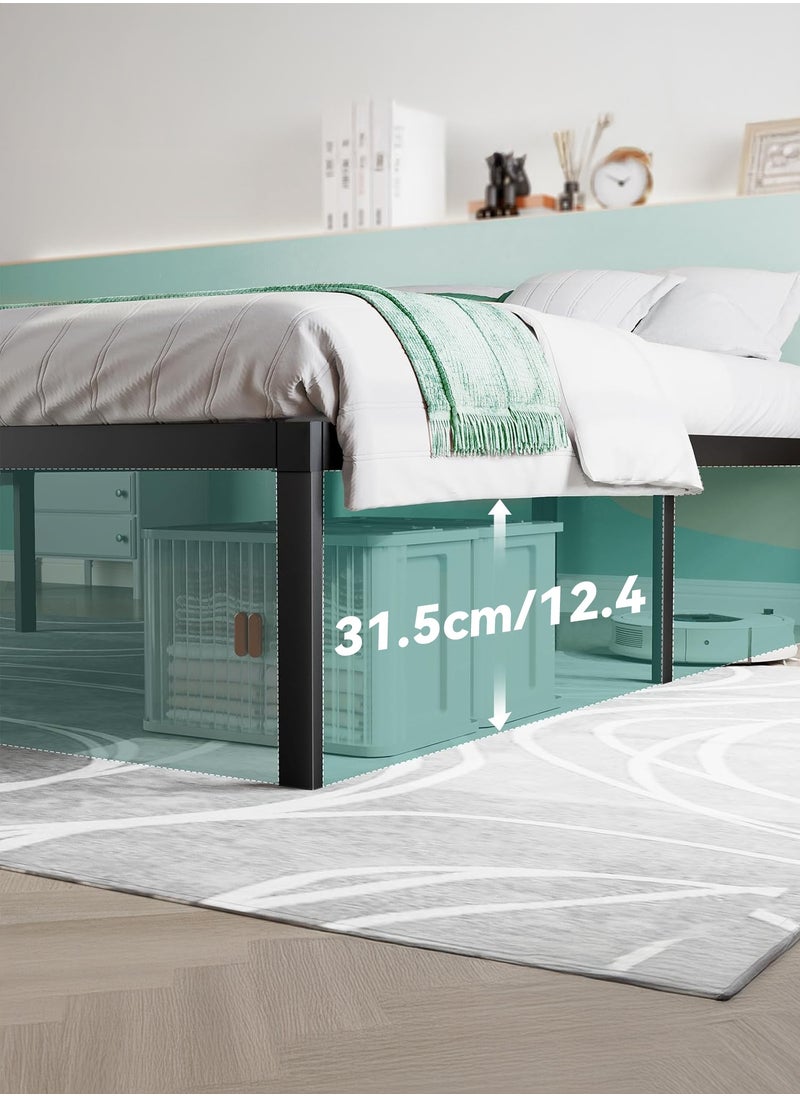 Yanara - 180x200 cm Metal Platform Family Bed Frame with Storage Space, 35 cm Height, Heavy Duty Steel Support, Easy Assembly, No Box Spring Needed - Image 1