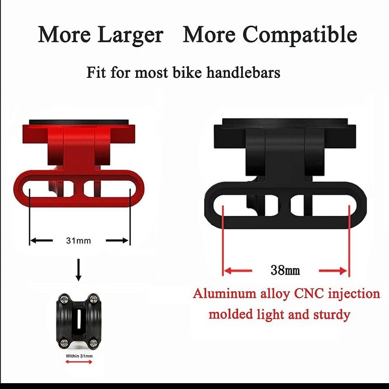 Thinvik Bike Computer Mount for Garmin Edge,Gopro Combo Mount,Compatible with All Garmin Series 1030 1000 830 820 810 530 520 510 500 25 20 GPS Computer - CNC Aluminum Alloy - Image 4
