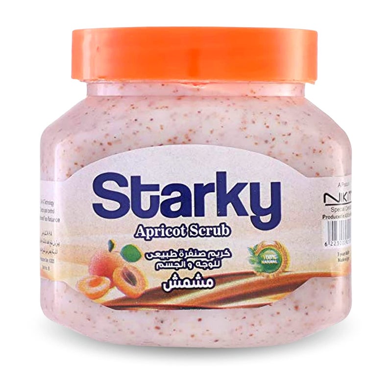 Starky Face And Body Scrub With The Benefits Of Apricot Tightening Face With Its Unique Formula That Leaves The Skin Soft And Glowing Best Gift Idea For Women Mom Girlfriend Wife 101 oz 300 ml - Image 1