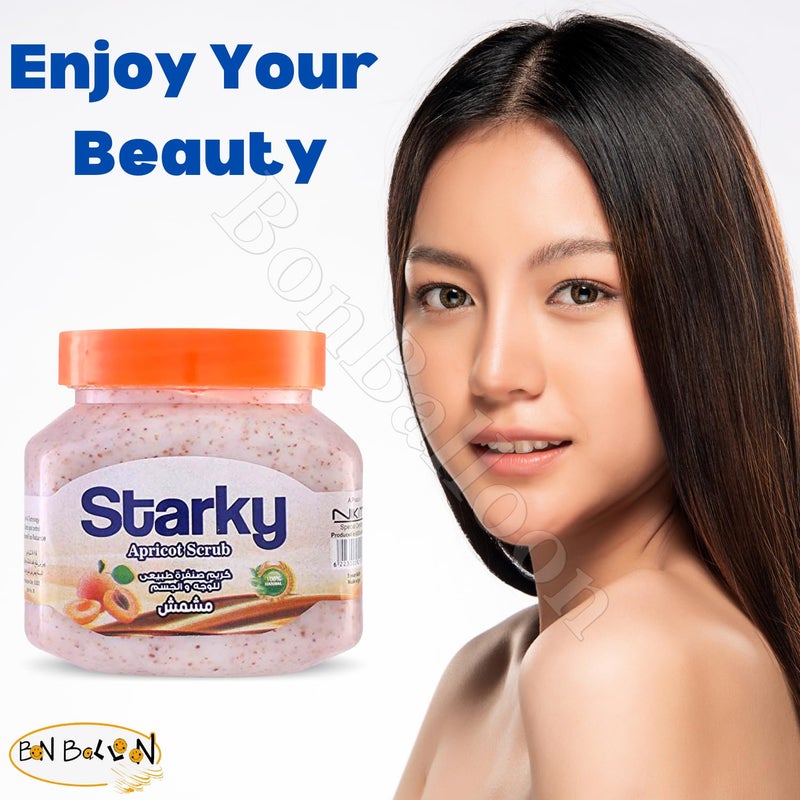 Starky Face And Body Scrub With The Benefits Of Apricot Tightening Face With Its Unique Formula That Leaves The Skin Soft And Glowing Best Gift Idea For Women Mom Girlfriend Wife 101 oz 300 ml - Image 3