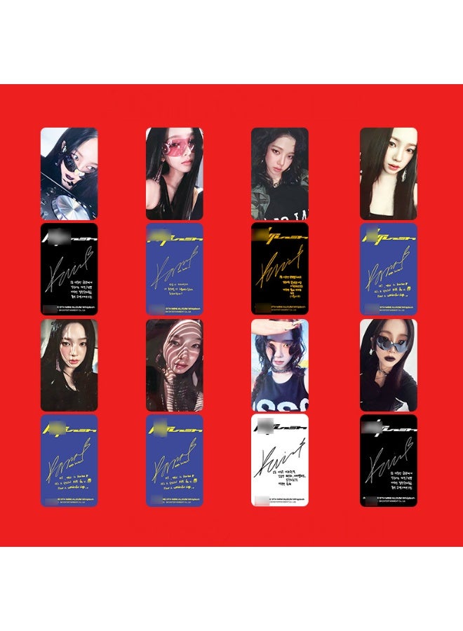 NIBEMINENT 8 Pcs Kpop AESPA - KARINA Whiplash Lomo Cards Card For Fans Collection Gifts