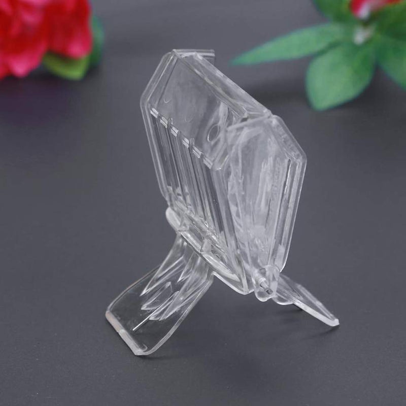lasenersm 5 Pieces Queen Bee Cage Catcher Clips Plastic Queen Catching Tool Queen Catcher Queen Bee Catcher Queen Bee Cage Bee Queen Marking Catcher for Safely Capture and Store The Queen Bees, Transparent - Image 3