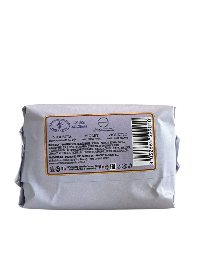 SAPONIFICIO ARTIGIANALE FIORENTINO Violet Soap (200g) - Image 3