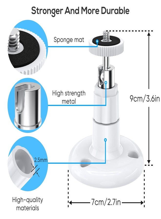 FastSnail Wyze Cam Pan Wall Mount, Adjustable Indoor and Outdoor Security Mount for Wyze Cam Pan and Other Camera with Same Interface(Standard Size) 2 Pack - Image 3