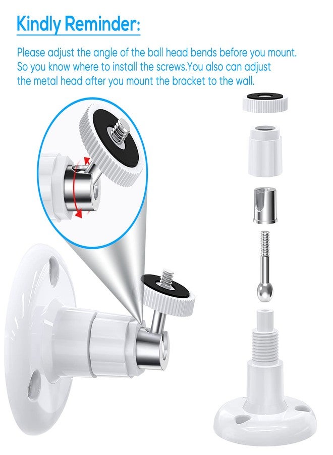 FastSnail Wyze Cam Pan Wall Mount, Adjustable Indoor and Outdoor Security Mount for Wyze Cam Pan and Other Camera with Same Interface(Standard Size) 2 Pack - Image 4