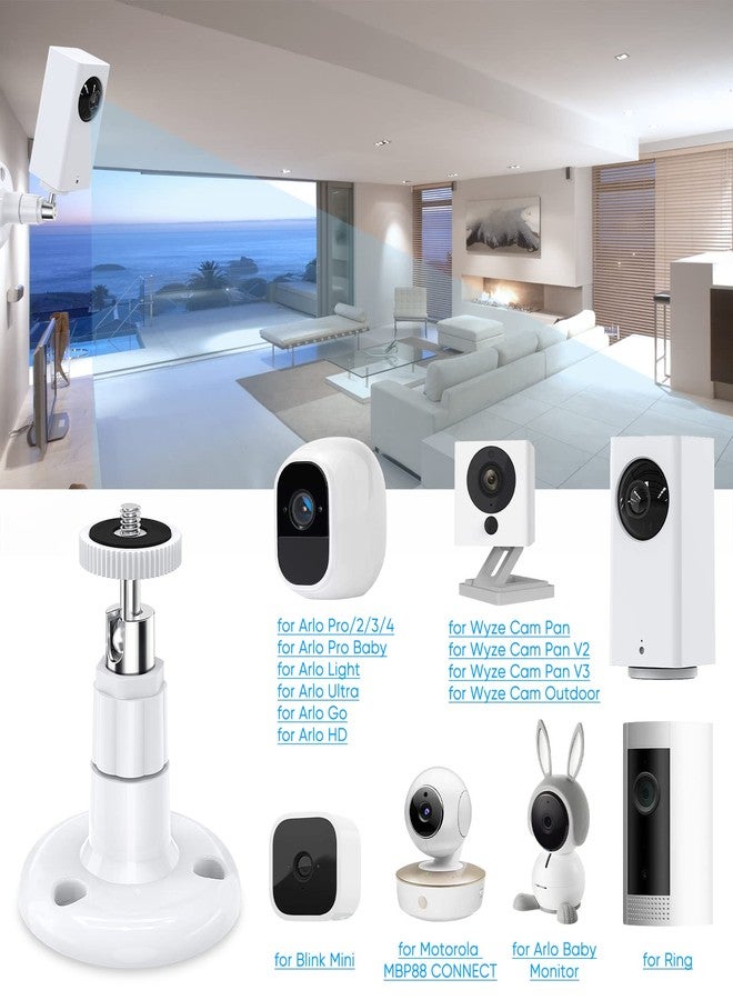 FastSnail Wyze Cam Pan Wall Mount, Adjustable Indoor and Outdoor Security Mount for Wyze Cam Pan and Other Camera with Same Interface(Standard Size) 2 Pack - Image 2