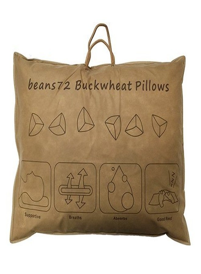 Beans72 Buckwheat Pillows Beans72 Organic Buckwheat Pillow - Travel Size (11 inches x 16 inches) Made in USA - Image 3