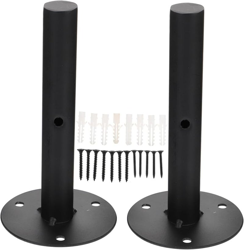 STOBOK 2 Pack Industrial Iron Shelf Brackets Rustic Wall Mounted Floating Shelf Supports - Image 2