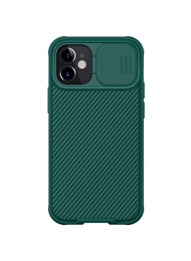 Nillkin Case For Iphone 12 Mini Cover Hard Camshield With Camera Slide Protective Cover [ Perfect Design Compatible With Apple Iphone 12 Mini (5.4 Inch) ] Green 