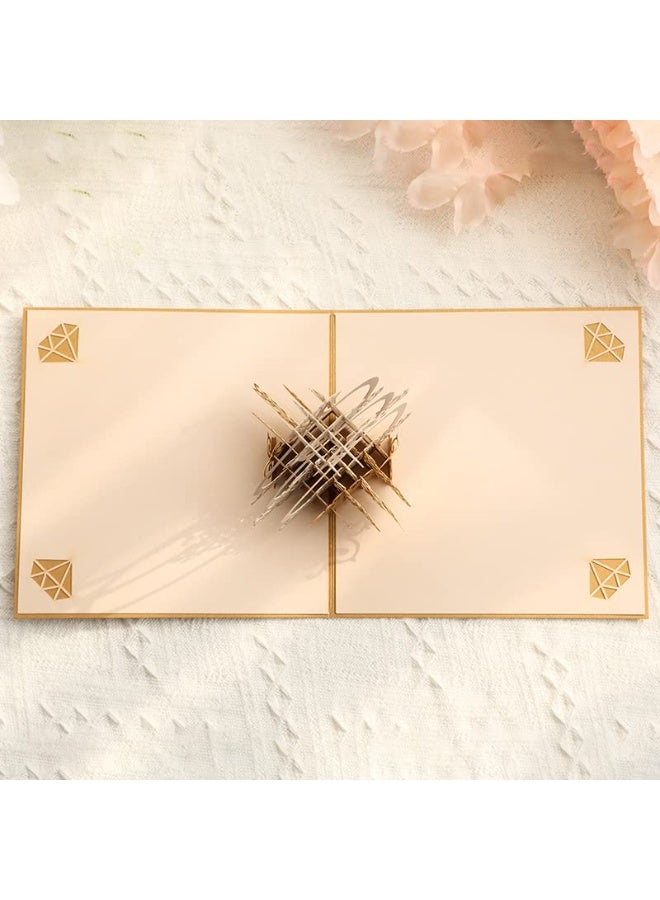 كيلا بطاقة خاتم ألماس ثلاثي الأبعاد منبثقة - هدية مثالية لطلب الزواج، الخطوبة، ذكرى الزواج، رسالة مكتوبة بخط اليد، بطاقة مفاجأة لعيد الحب أو عيد الميلاد - Image 4