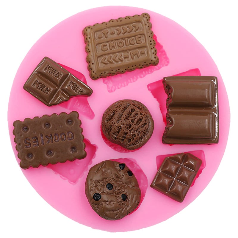 Jansowin Cute Mini Candy Candy Cookies Silicone Mold Set Crafting Tool Projects Epoxy Fondant Pendant Cake Topper Decoration Desserts Jelly Shots Gum Paste Resin Pudding Crystal Trinket Candy Jello