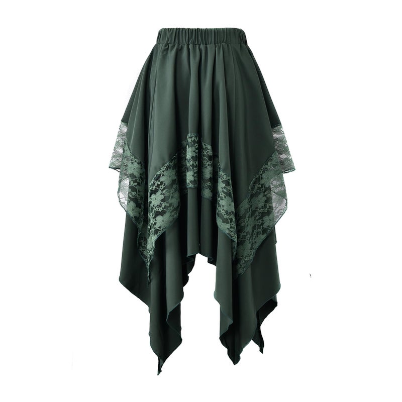 Apocrypha Womens Victorian Renaissance Vintage Gothic Retro Costumes Pirates Skirt (X-Large, Green) - Image 1