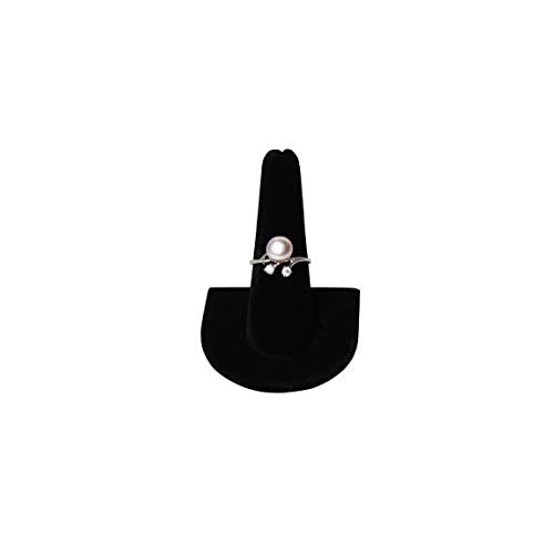 MOOCA 6 Pcs Set Finger Ring Stand Jewelry Display Holder Showcase Velvet Ring Storage Drawer Jewelry Stands for Shows, Black Velvet - Image 3