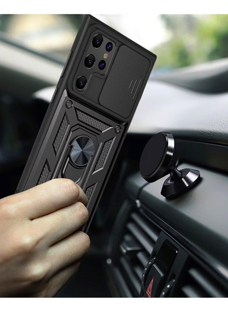 Case for Infinix Note 50X, TPU+PC [Built-in Kickstand] Dual-Layer Design Heavy Duty Protection Phone Case (Black) - Image 3