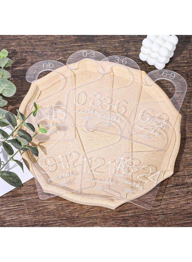 Whaline 7Pcs Baby Closet Size Dividers Clear Acrylic Infant Clothes Hanger Separators Newborn to 24 Month Clothes Dividers Thicken Wardrobe Hanger Organizers for Home Nursery Baby Clothes, 3.5 x 7Inch - Image 3