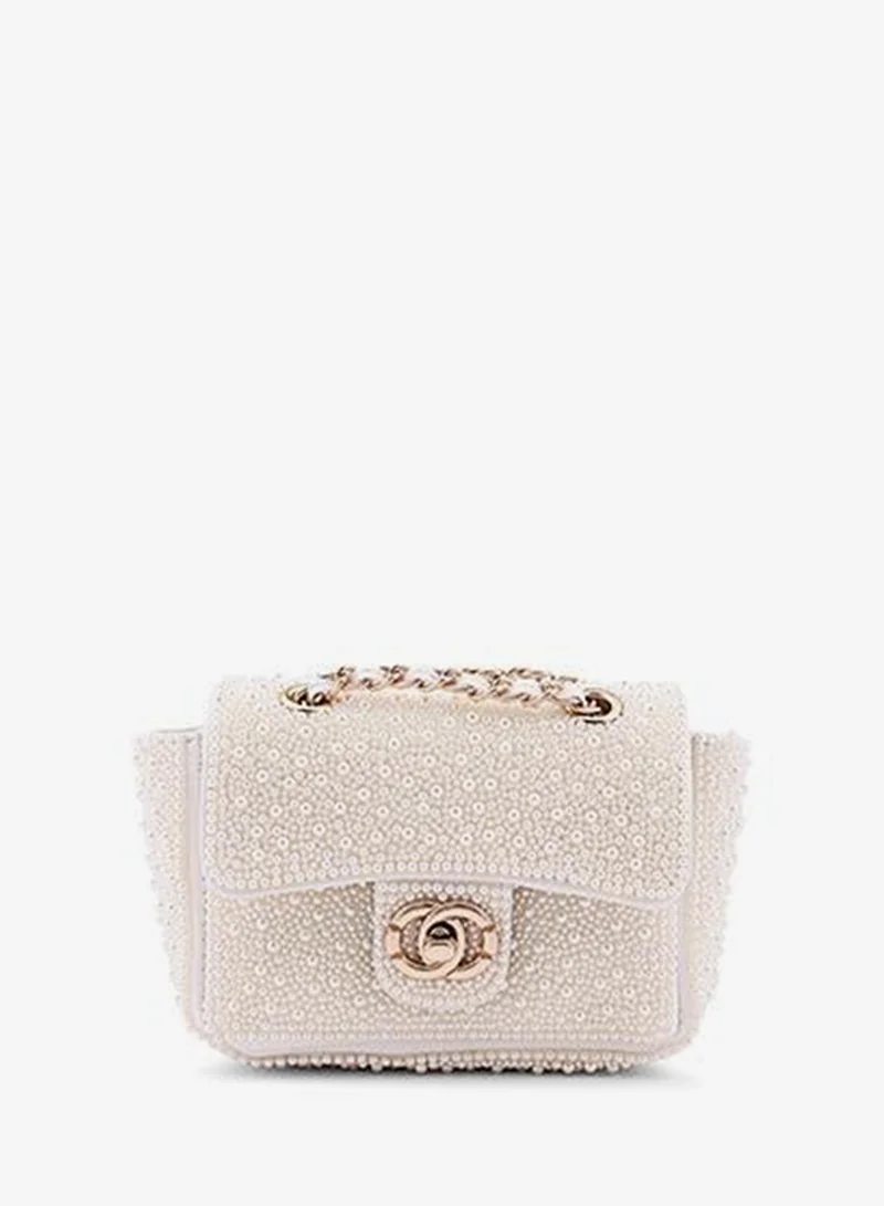 Cuple Tween Girls Pearl-Embellished Mini Crossbody Bag