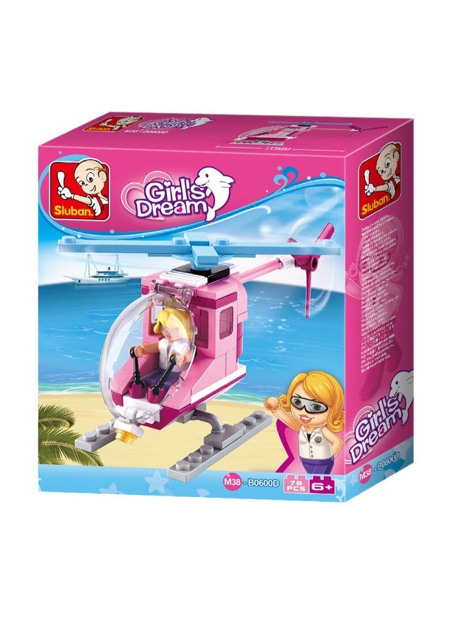 Sluban Sluban - Girl's Dream Beach Helicopter 78 Pieces - M38-B0600D  - Image 1