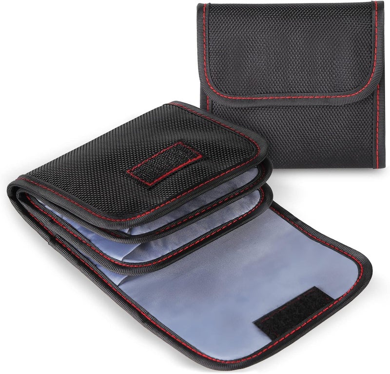DomeStar Filter Case, 2PCS 3-Pocket Camera Lens Filter Carry Case Professional Photography Filter Holder Belt Bag Pouch Water-resistant and Dustproof Design for 25mm-82mm Filters - Image 1