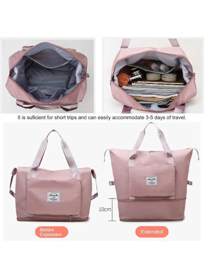 شنطة سفر دفل زليدغ مقاومة للماء ، كبيرة - زهري - Image 3