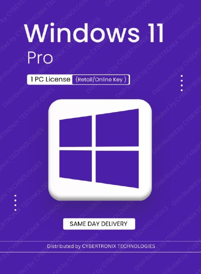 Microsoft Windows 11 Pro | 1 PC License (Retail / Online Key) | Digital License | SAME DAY DELIVERY
