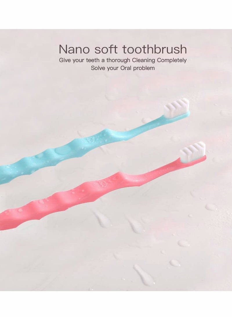 Cobest Extra Soft Toothbrush, Ultra Soft-bristled Adult Toothbrush Micro Nano 15000 Floss Bristle Good Cleaning Effect for Sensitive Teeth Oral Gum Recession（4Pcs） - Image 4
