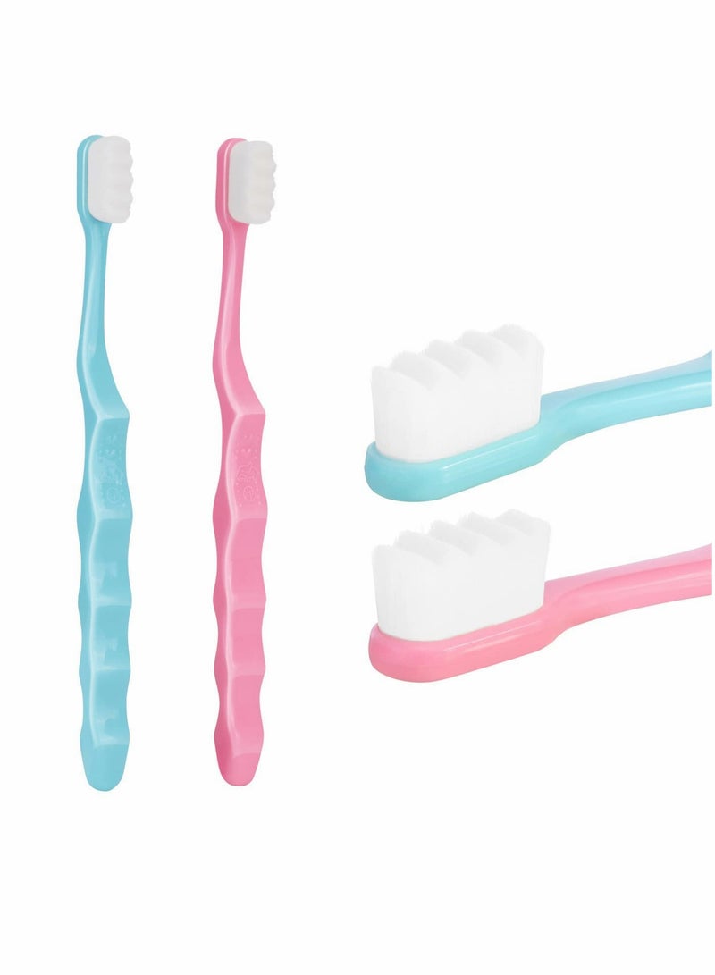 Cobest Extra Soft Toothbrush, Ultra Soft-bristled Adult Toothbrush Micro Nano 15000 Floss Bristle Good Cleaning Effect for Sensitive Teeth Oral Gum Recession（4Pcs） - Image 1
