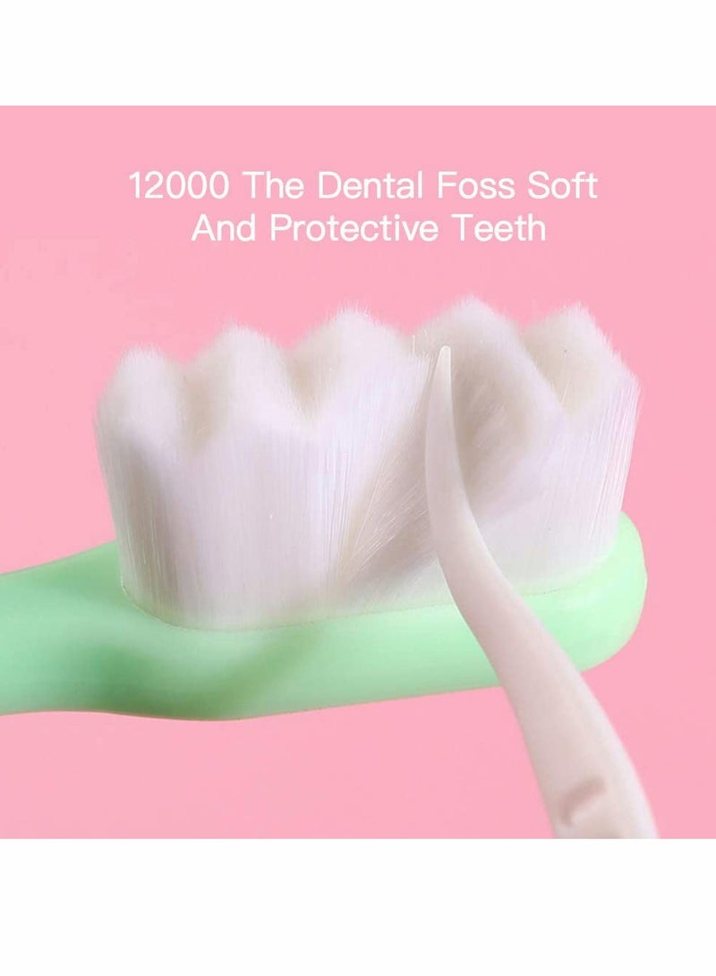 Cobest Extra Soft Toothbrush, Ultra Soft-bristled Adult Toothbrush Micro Nano 15000 Floss Bristle Good Cleaning Effect for Sensitive Teeth Oral Gum Recession（4Pcs） - Image 2