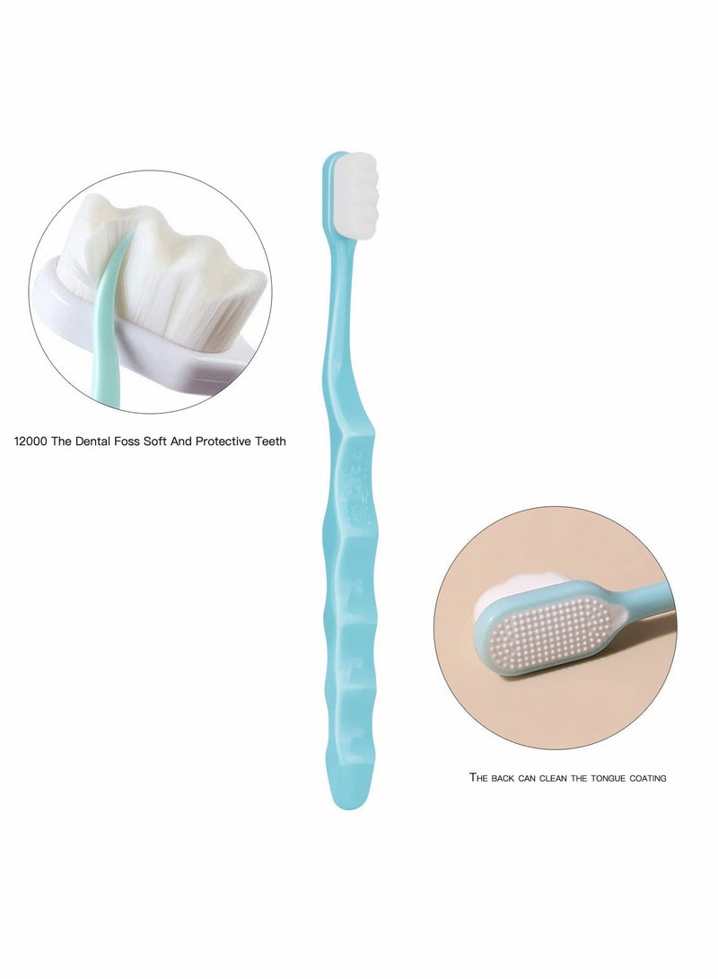 Cobest Extra Soft Toothbrush, Ultra Soft-bristled Adult Toothbrush Micro Nano 15000 Floss Bristle Good Cleaning Effect for Sensitive Teeth Oral Gum Recession（4Pcs） - Image 3