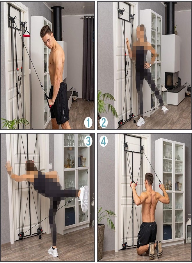 Fitness World The Tower 200 device and adjustable tension and pull resistance bands are mounted on the door, suitable for exercises at home  - Image 5