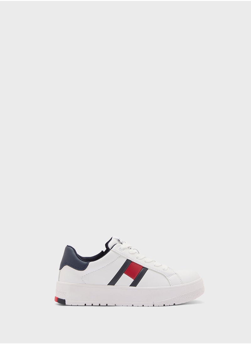 TOMMY HILFIGER Youth Flag Lace Up Sneakers  - Image 1