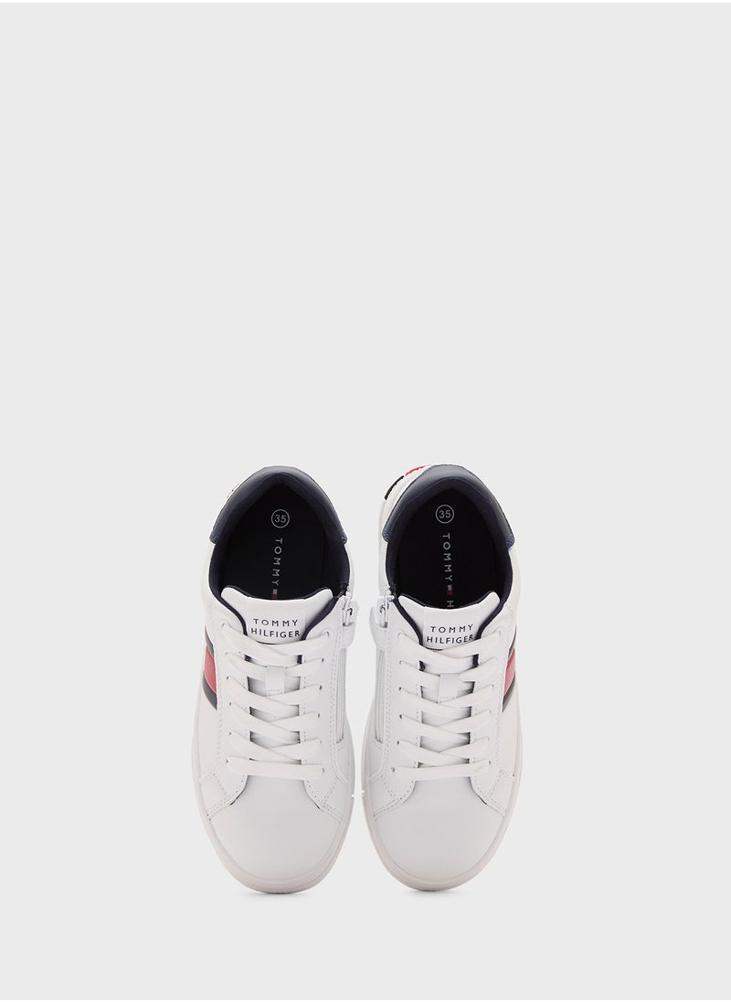 TOMMY HILFIGER Youth Flag Lace Up Sneakers  - Image 4