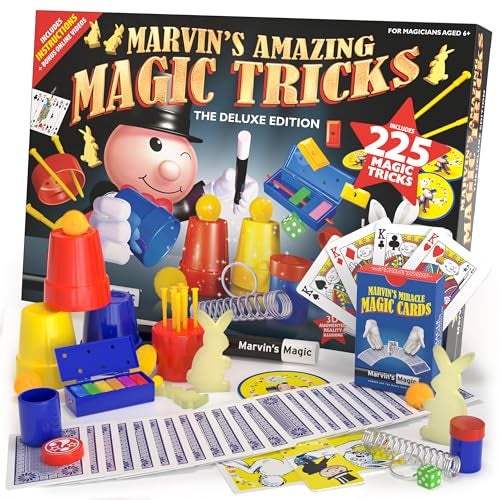 Marvin's Magic Marvins Magic  Kids Magic Set  Box of Tricks Amazing Tricks for Kids  Made Easy Range  Includes Wand Cards Much More  Suitable for Ages 6 and Up  225 Illusions - Image 1