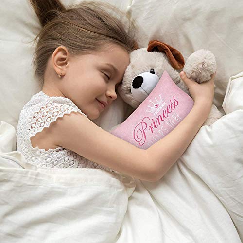 C&F Home Pink Princess Sleeps Here Extra Small Accent Pillow 6" x 9" Decor Decoration Soft Embroidered Novelty Mini Throw Pillow for Girls Kids Toddler Children 6" x 9" Pink - Image 2